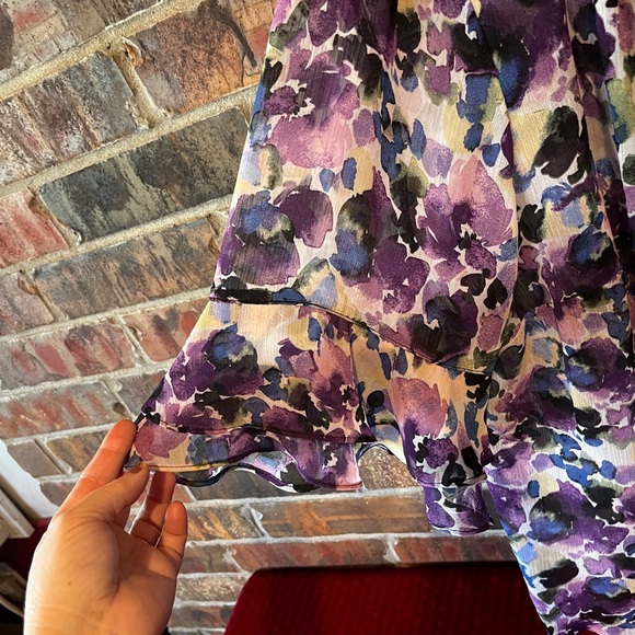 I.N. Studio Woman Purple Blouse no size tag see measurements lightweight - Picture 3 of 7